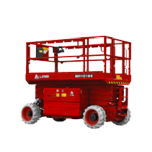 12 meter schaarhoogwerker ruw-terrein